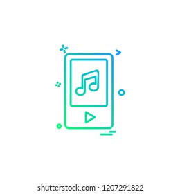 music player icon vector design