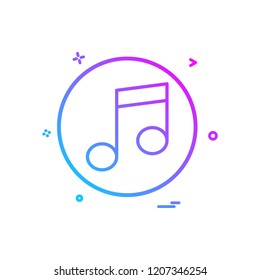 music player icon vector design