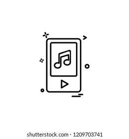 music player icon vector design