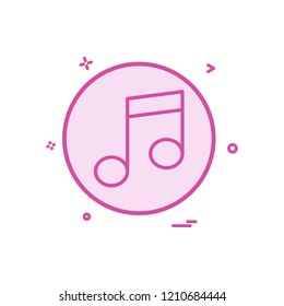 music player icon vector design