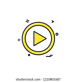music player icon vector design