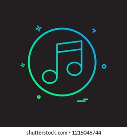 music player icon vector design