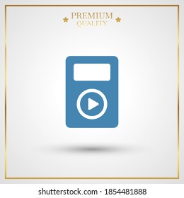 music player icon. Vector illustration EPS 10.