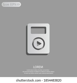 music player icon. Vector illustration EPS 10.