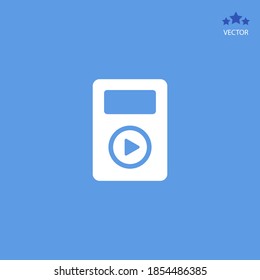 music player icon. Vector illustration EPS 10.