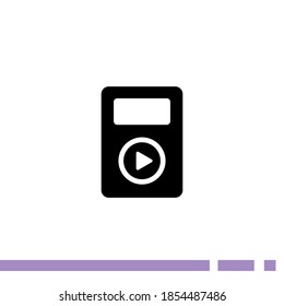 music player icon. Vector illustration EPS 10.