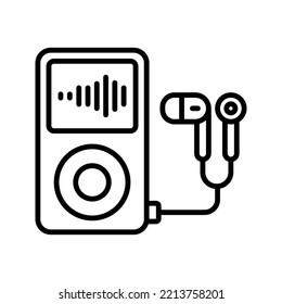 Icono de reproductor de música. ilustración vectorial
