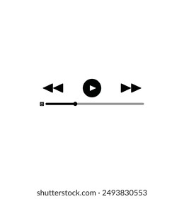 Music player icon vector illustration logo design