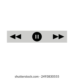 Music player icon vector illustration logo design