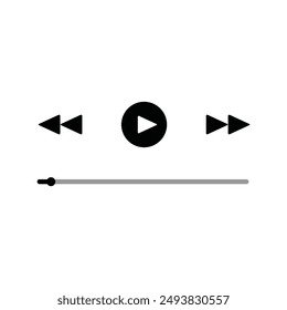 Music player icon vector illustration logo design