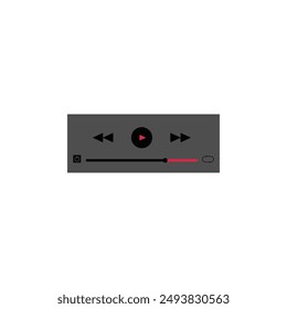 Music player icon vector illustration logo design