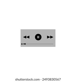 Musik-Player-Symbol Vektorillustration Logo-Design
