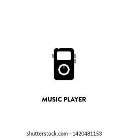 music player icon vector. music player sign on white background. music player icon for web and app
