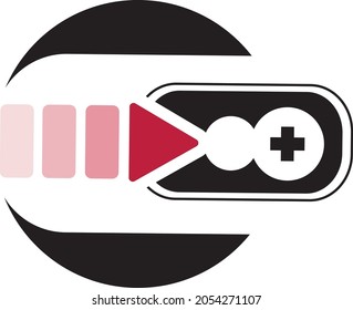 Musik-Player-Symbol, Video-Player-Symbol, Symbol für den Engine-Player