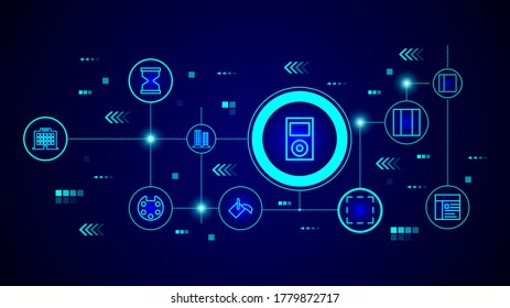 Musik-Player-Symbol. Aus dem Web-Set