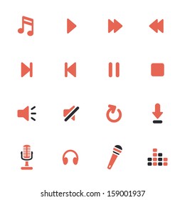 Music player icons