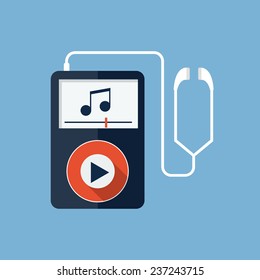 Music player illustration