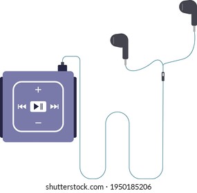 Music player, illustration, vector on white background.