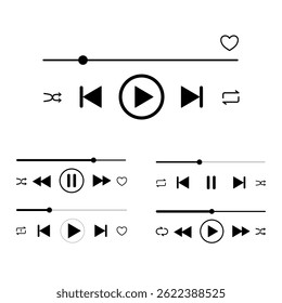 Music player interface design illustration 