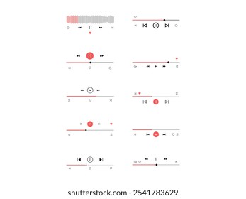 Music Player Interface Element Set 