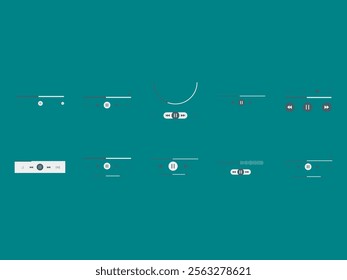 Music Player Interface Element Set