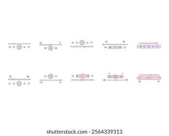 Music Player Interface Element Set