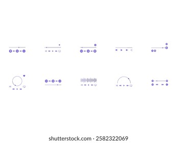 Music Player Interface Element Set