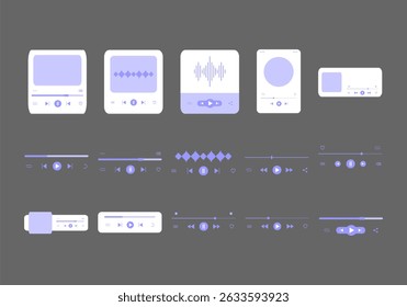 Music Player Interface Element Set