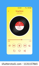 Music player Interface Icon Mobile Concept Vector