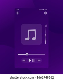 Music player interface, mobile ui design