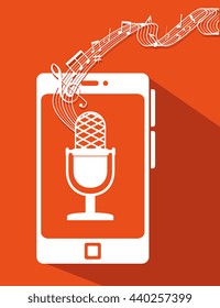 music player isolated icon design, vector illustration  graphic 