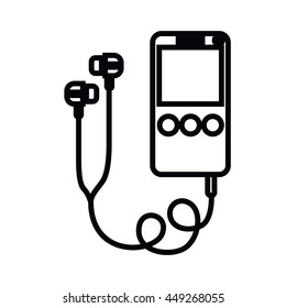 music player isolated icon design