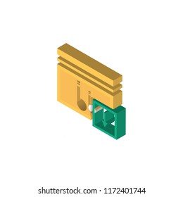 Music player isometric left top view 3D icon