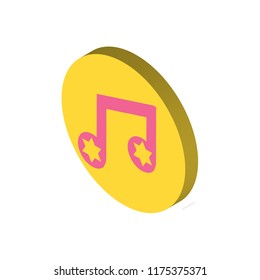 Music player isometric left top view 3D icon