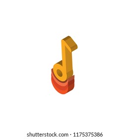 Music player isometric left top view 3D icon