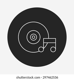 music player line icon