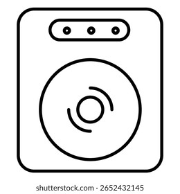 Music player line icon. Audio Video Line Icon