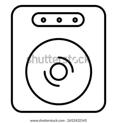 Music player line icon. Audio Video Line Icon