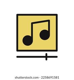 Music player line icon isolated on white background. Black flat thin icon on modern outline style. Linear symbol and editable stroke. Simple and pixel perfect stroke vector illustration.