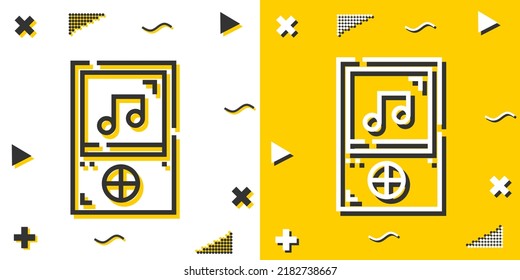 music player line icon. Simple outline style.music player linear sign. Vector illustration isolated on white background. Editable stroke EPS 10
