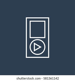  Music player line icon vector