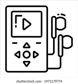 Music Player line vector Icon. that can be easily modified or edit