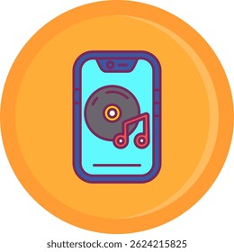 Music player Line vector Icon Design