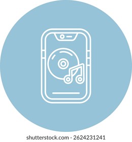 Music player Line vector Icon Design