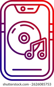 Music player Line vector Icon Design