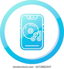 Reproductor de música Line Vector Icon Design