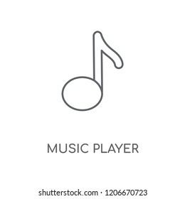 Music player linear icon. Music player concept stroke symbol design. Thin graphic elements vector illustration, outline pattern on a white background, eps 10.
