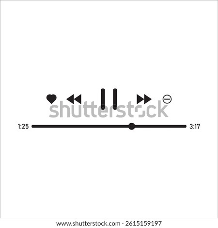 music player list icon vector design