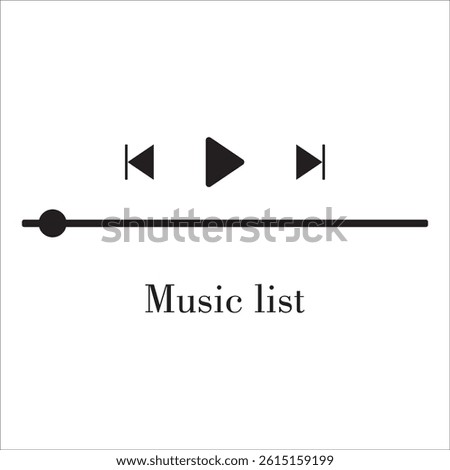 music player list icon vector design