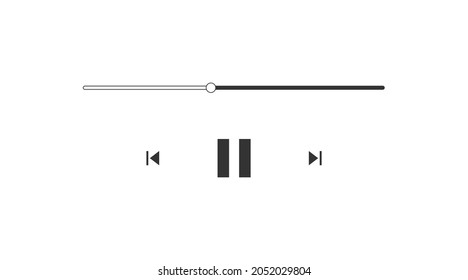 Musikplayer. Mobile App-Schnittstelle. Vektorgrafik